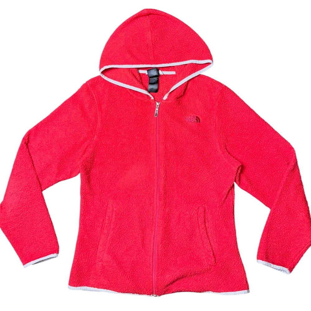 The North Face Osito Full Zip Fleece Hoodie Red Womens Medium TCQ1